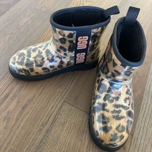 UGG Leopard Print rain Boots (sz 7)